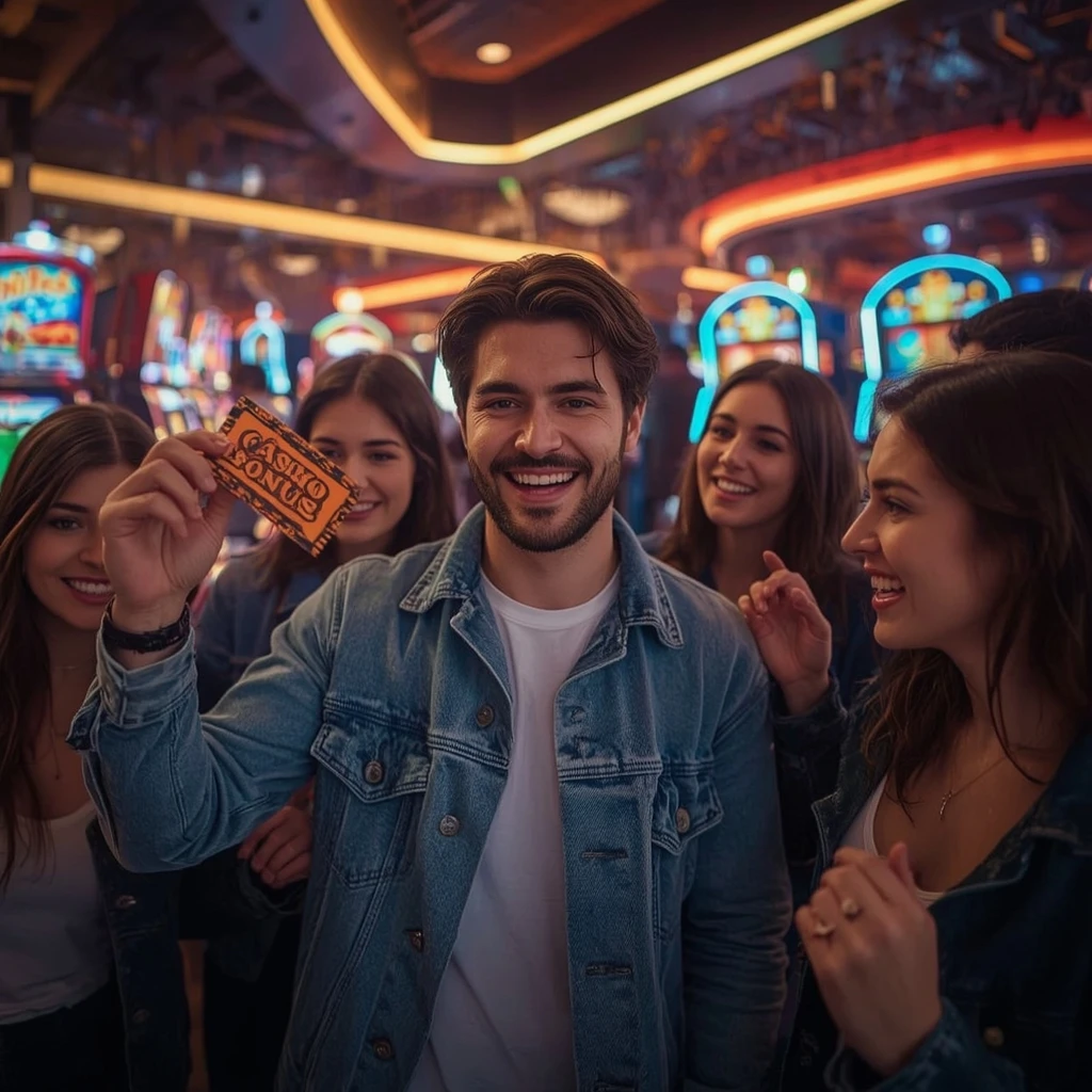 una persona con un bono de HAZ CASINO